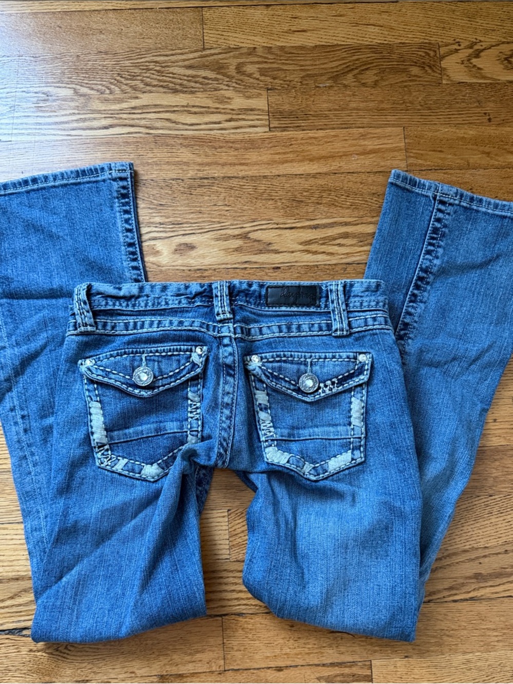 Daytrip Blue Embellished Leo Boot Cut Jeans